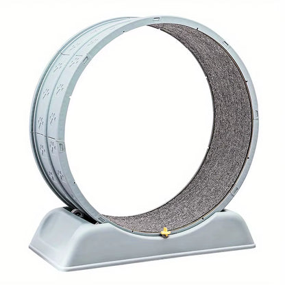 Cat Running Exercise Wheel Treadmill, Ultra-Quiet Safety Cat Training Toy with and Locking Mechanism,Removable Carpeted Runway