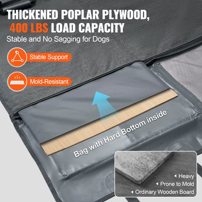 Back Seat Extender for Dogs Dog Hammock for Car Back Seat Waterproof Hard Bottom Dog Car Seat Cover for Back Seat