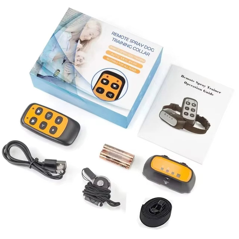 2 in 1 Citronella Dog anti Bark Training Collar Auto &Remote Control Safe Humane Spray Dog Training Collar for Small Large Dogs